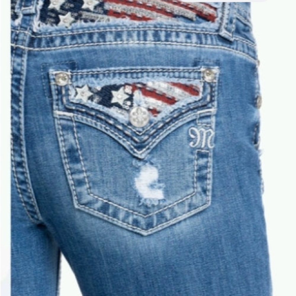 NWT! Miss Me American Flag Liberty Bootcut Jeans